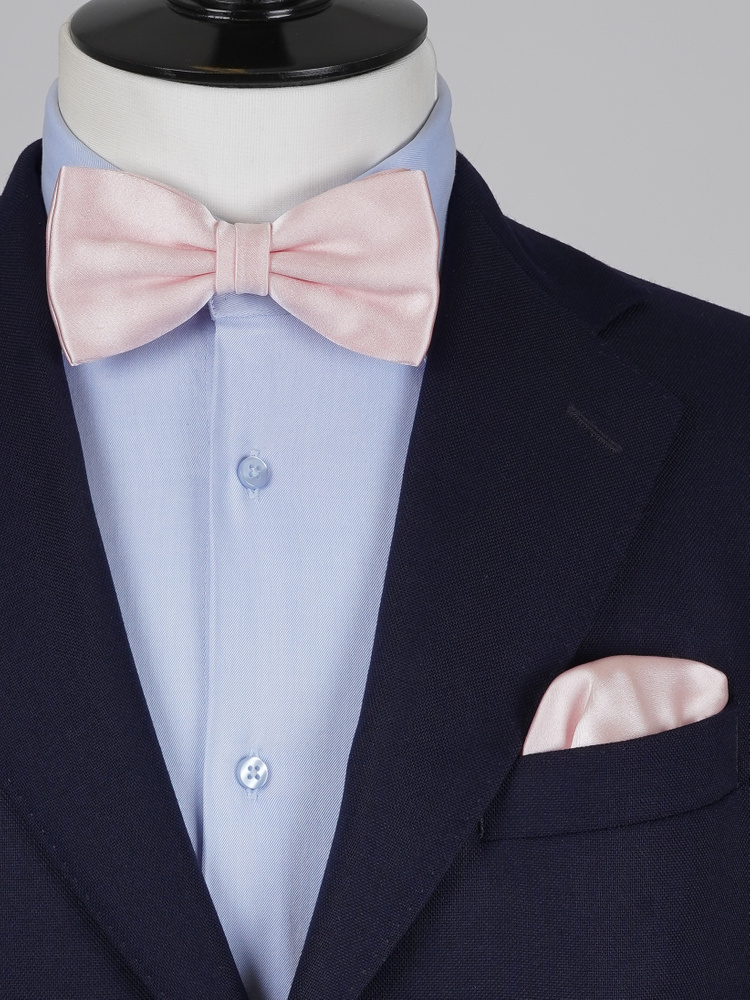 Extra hellrosa Fliege & Einstecktuch