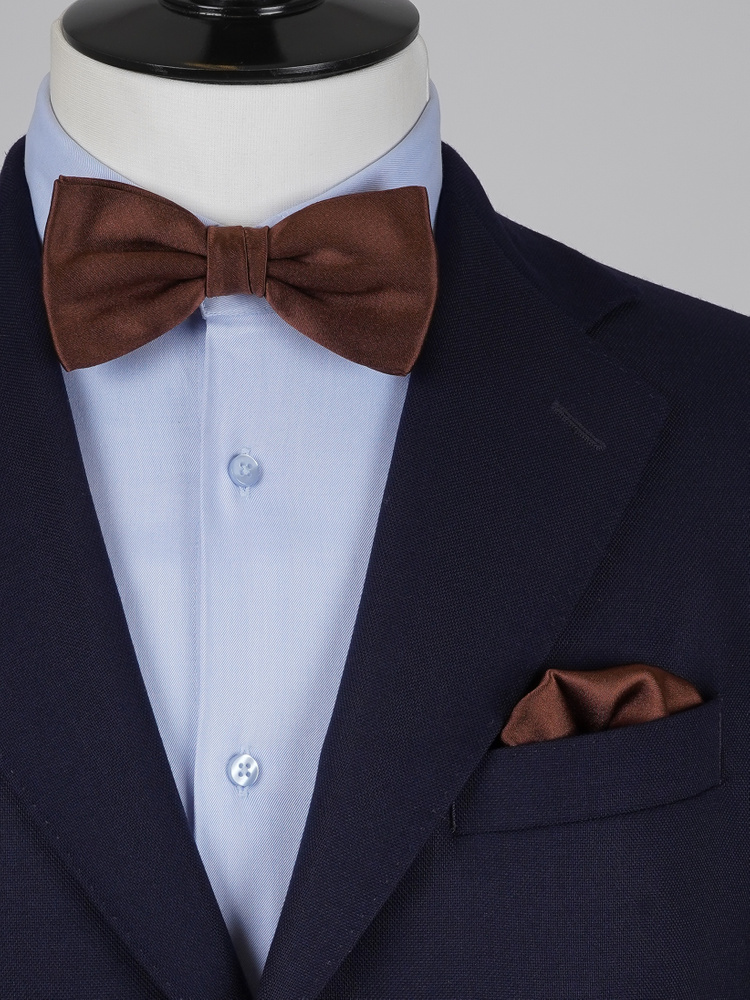 Midnattsbrun sløyfe & lommetørkle