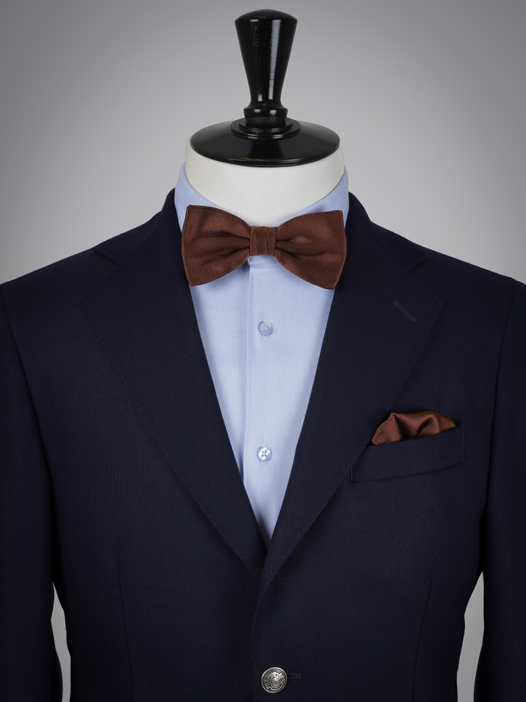 Midnattsbrun sløyfe & lommetørkle