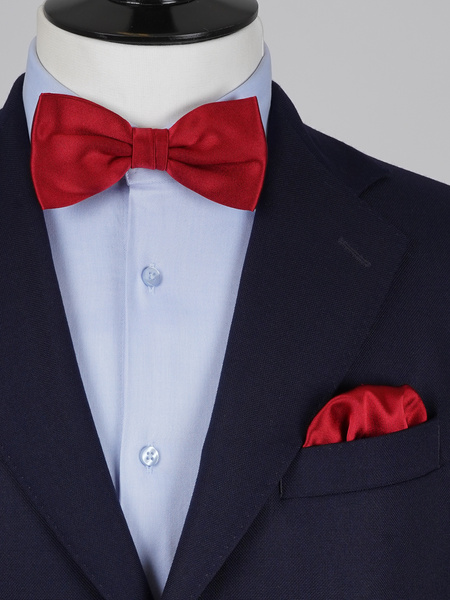 Kirsebærrød butterfly & lommeklud