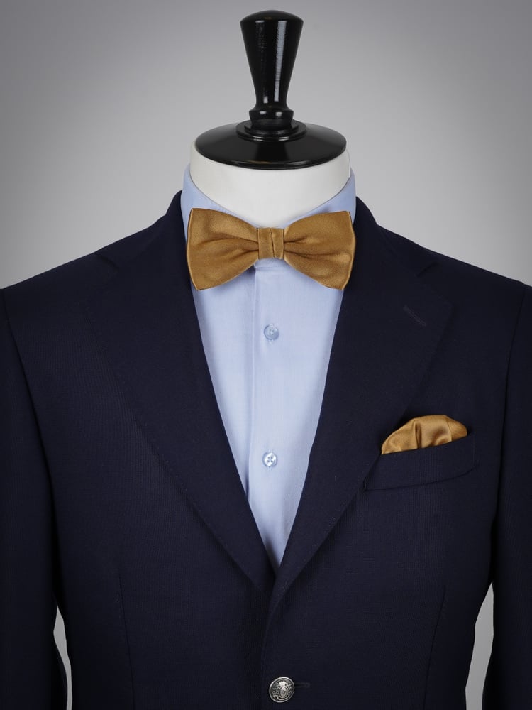 Aranybarna csokornyakkendő & díszzsebkendő