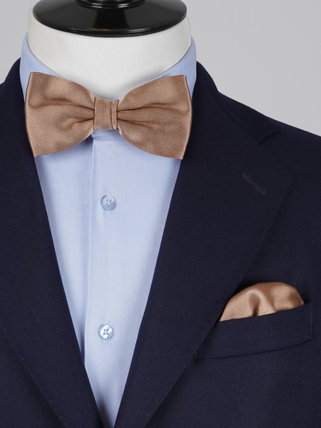 Khakibrun sløyfe & lommetørkle