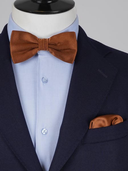 Braune Fliege & Einstecktuch