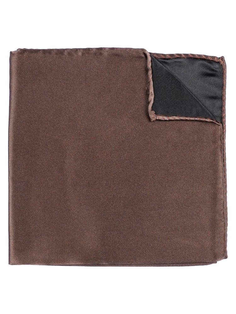 Nœud papillon marron foncé avec pochette de costume