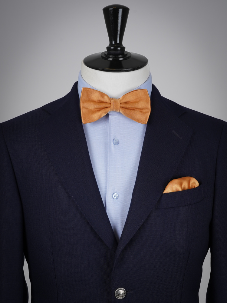 Krém sárga csokornyakkendő & díszzsebkendő