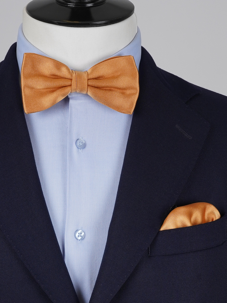 Krém sárga csokornyakkendő & díszzsebkendő