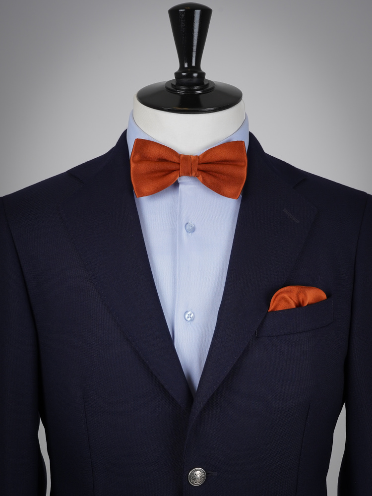 Kobberoransje sløyfe & lommetørkle