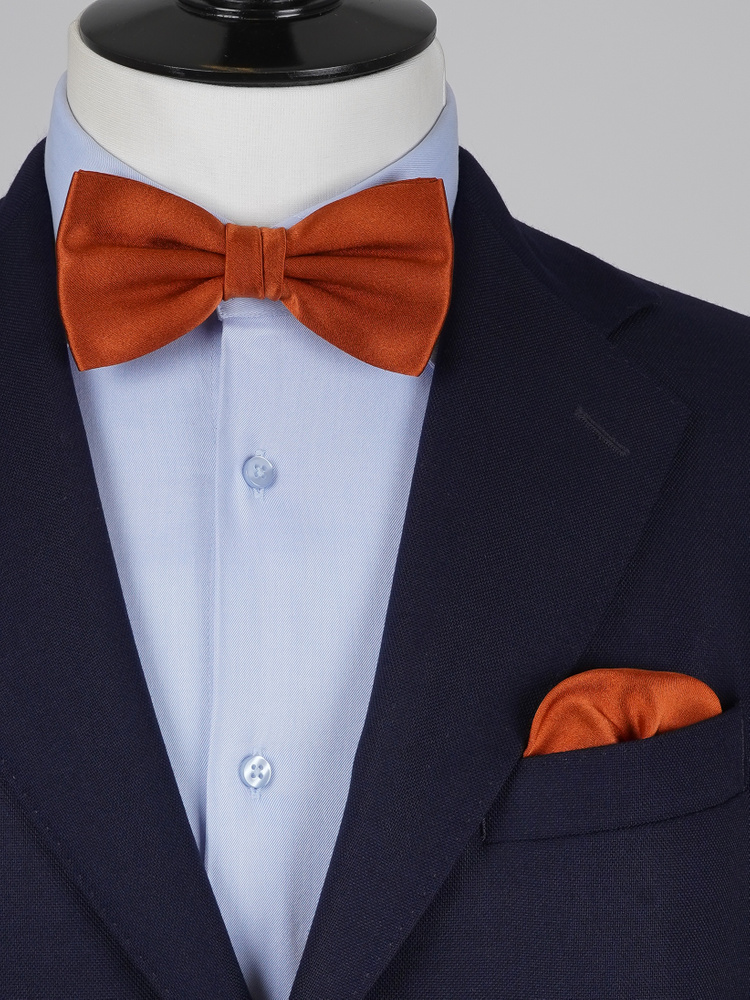 Kobberoransje sløyfe & lommetørkle