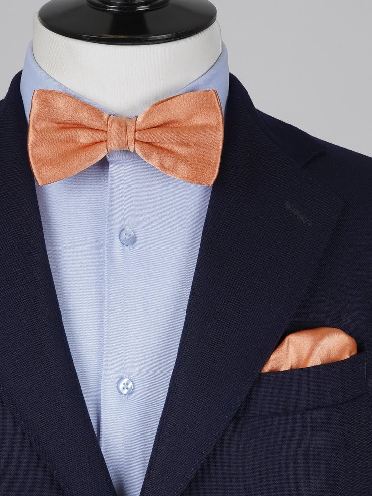 Aprikoosin värinen rusetti & taskuliina