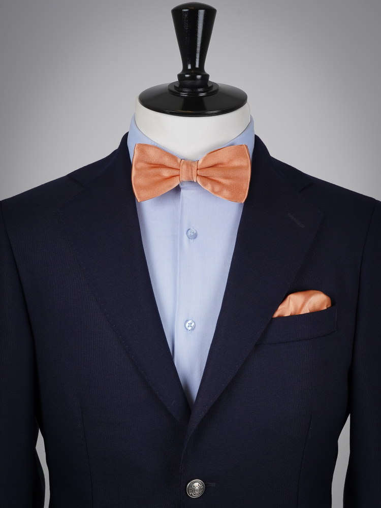 Aprikoosin värinen rusetti & taskuliina