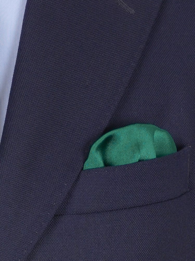 Dunkelsmaragdgrüne Fliege & Einstecktuch