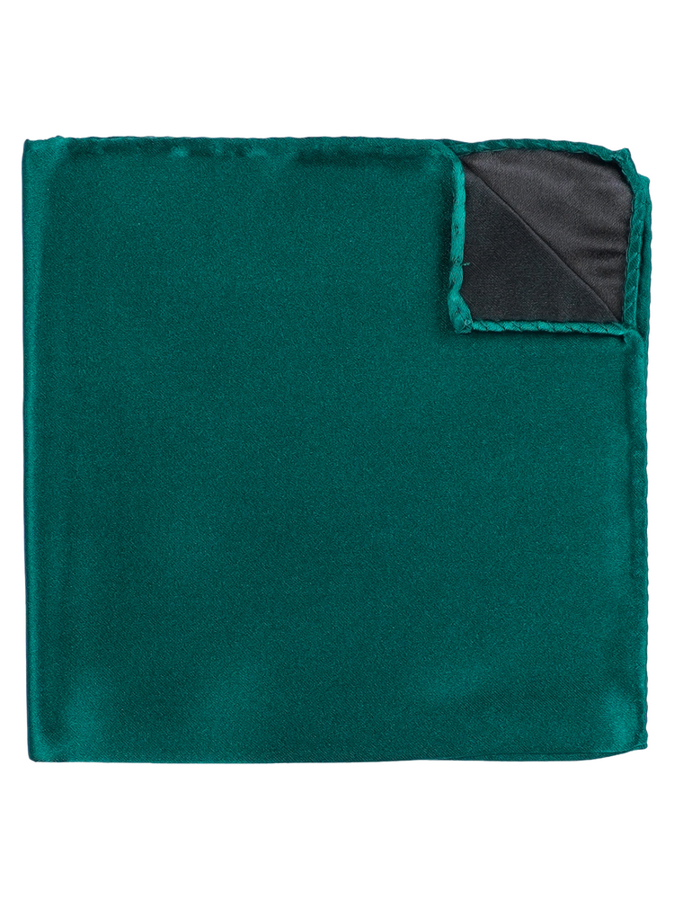 Dunkelsmaragdgrüne Fliege & Einstecktuch