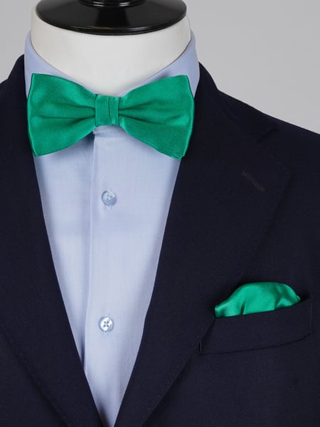 Smaragdgrüne Fliege & Einstecktuch