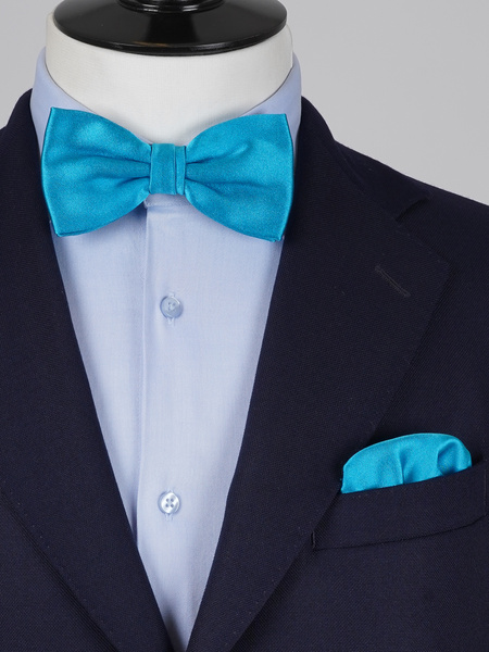 Türkise Fliege & Einstecktuch