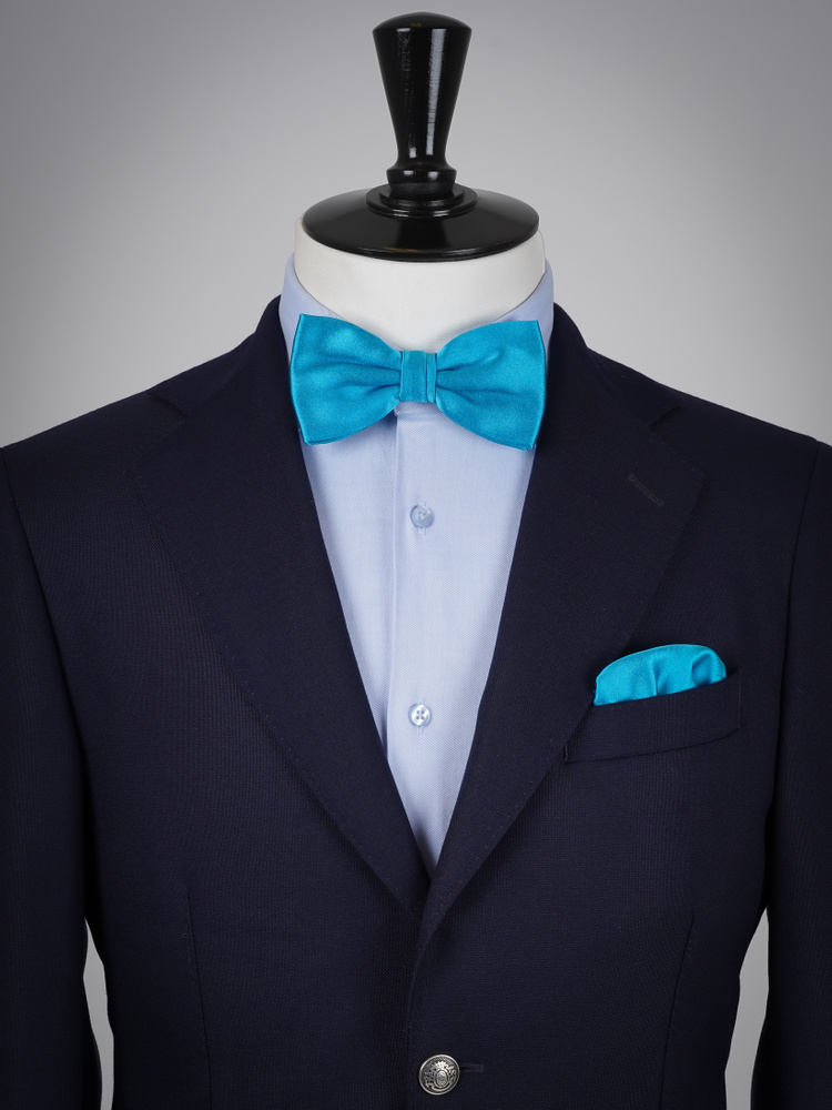 Türkise Fliege & Einstecktuch