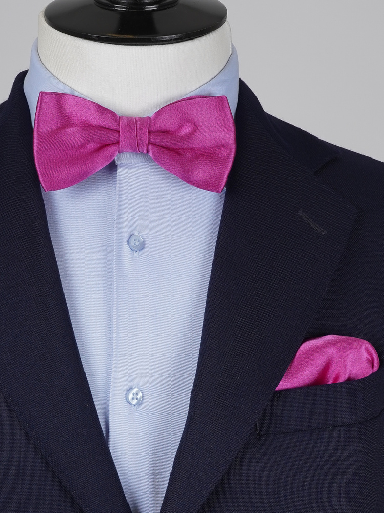 Rosenlila Fliege & Einstecktuch