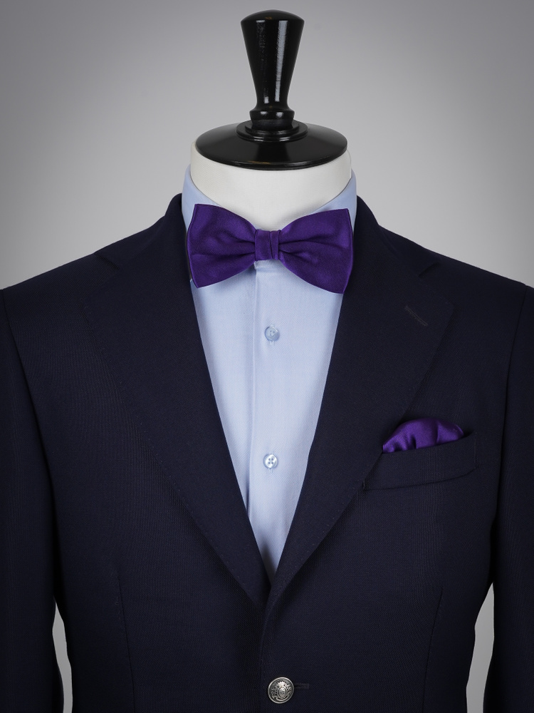 Tummanliila rusetti & taskuliina