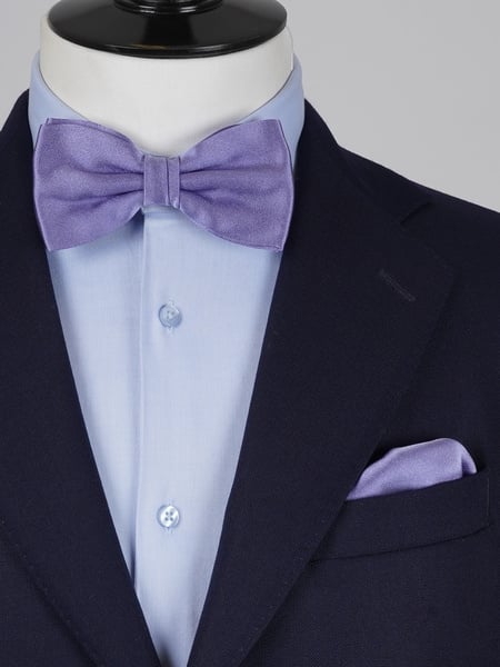 Lavendellilla sløyfe & lommetørkle