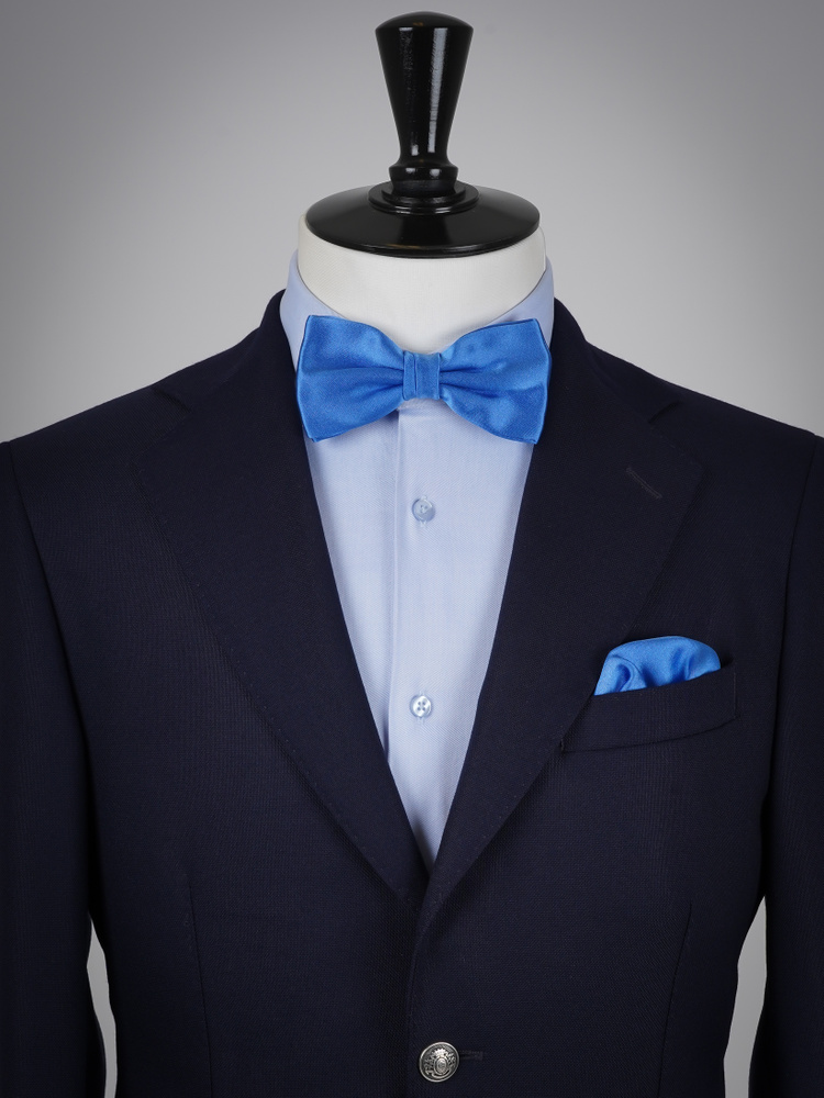 Ocean blue bow tie & hanky