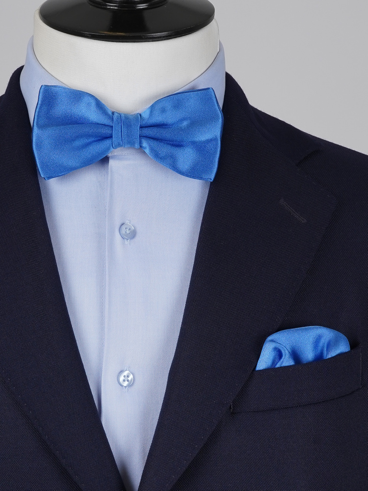 Ocean blue bow tie & hanky