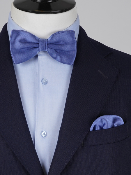 Aegean blue bowtie & hanky