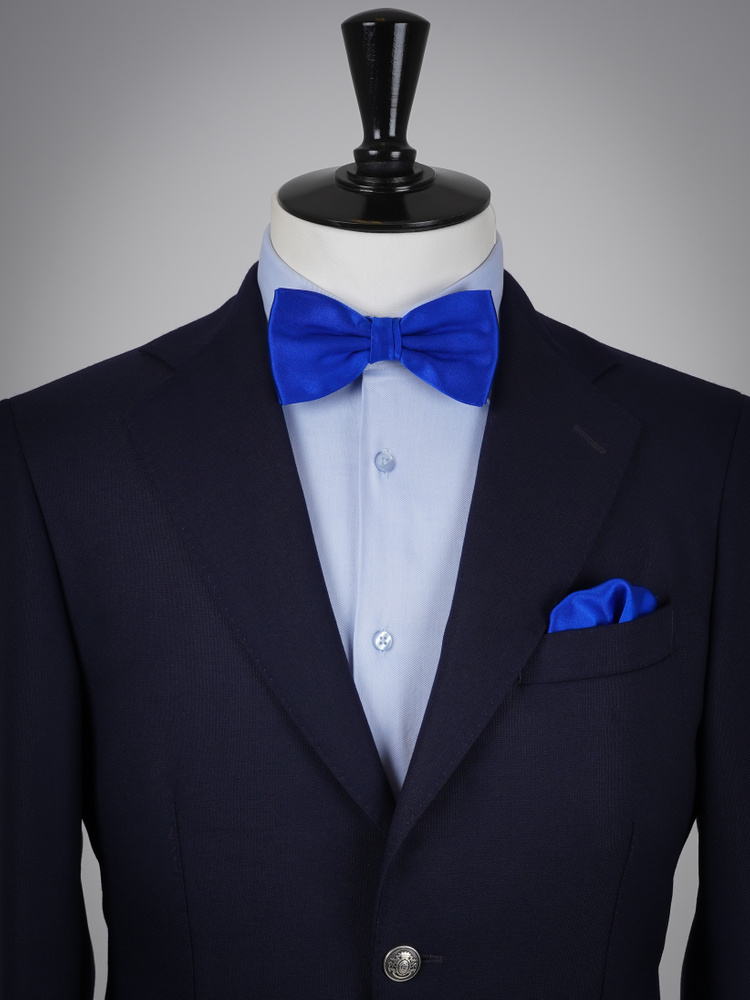 Modrý motýlek & kapesníček do saka