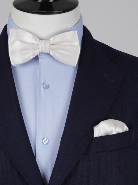 White bow tie & hanky