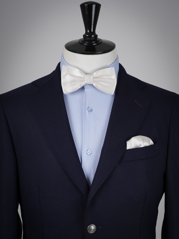 Bílý motýlek & kapesníček do saka