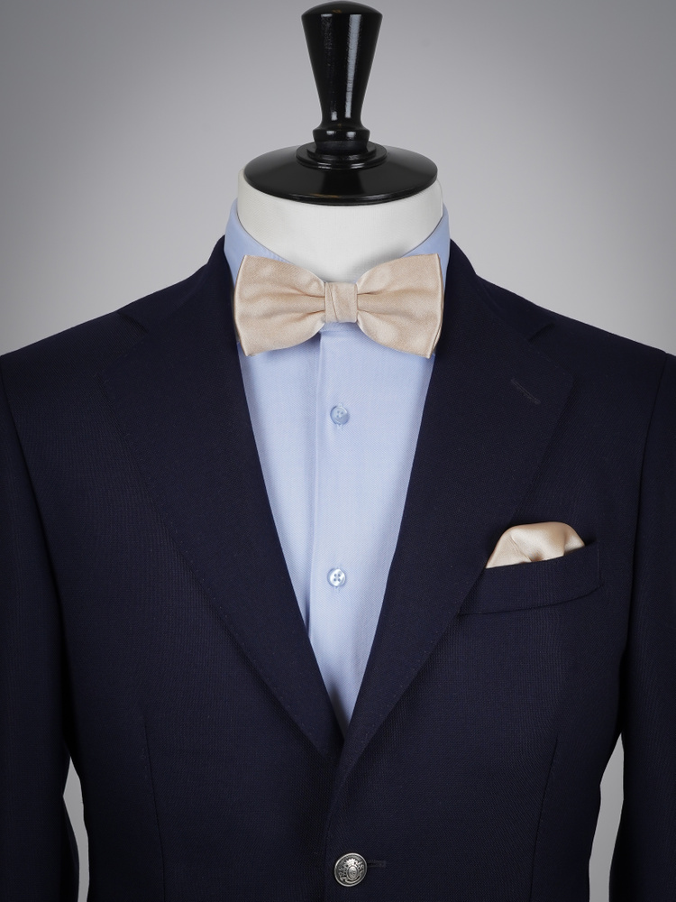 Champagne bow tie & hanky