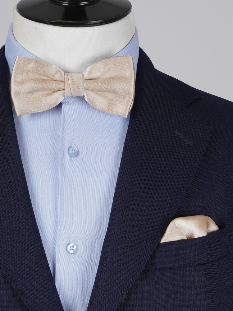 Champagne bow tie & hanky