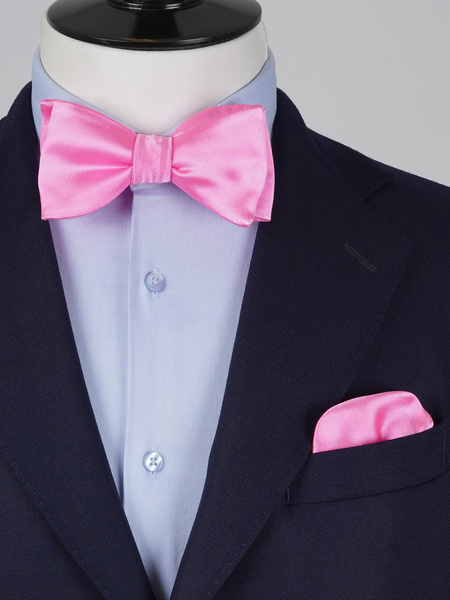 Selbstbinder Rosa Fliege & Einstecktuch