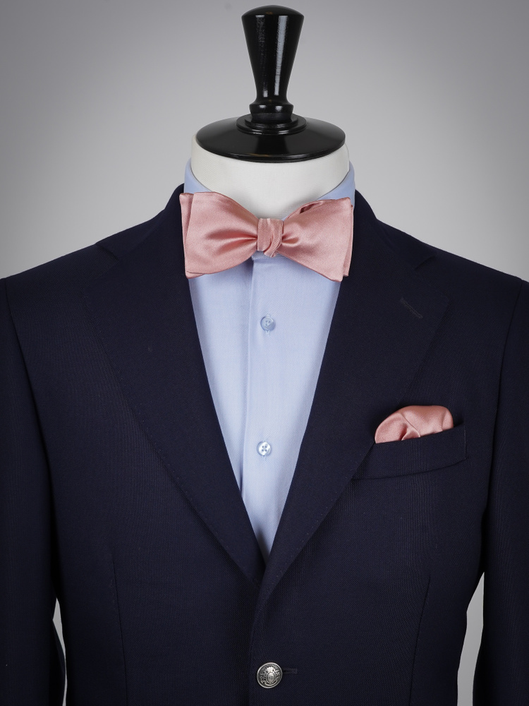 Selbstbinder Altrosa Fliege & Einstecktuch