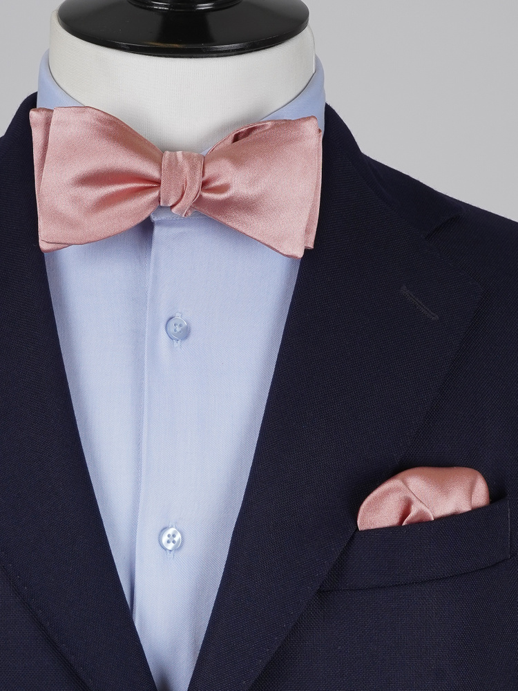 Selbstbinder Altrosa Fliege & Einstecktuch