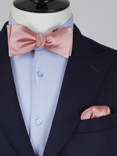 Selbstbinder Altrosa Fliege & Einstecktuch