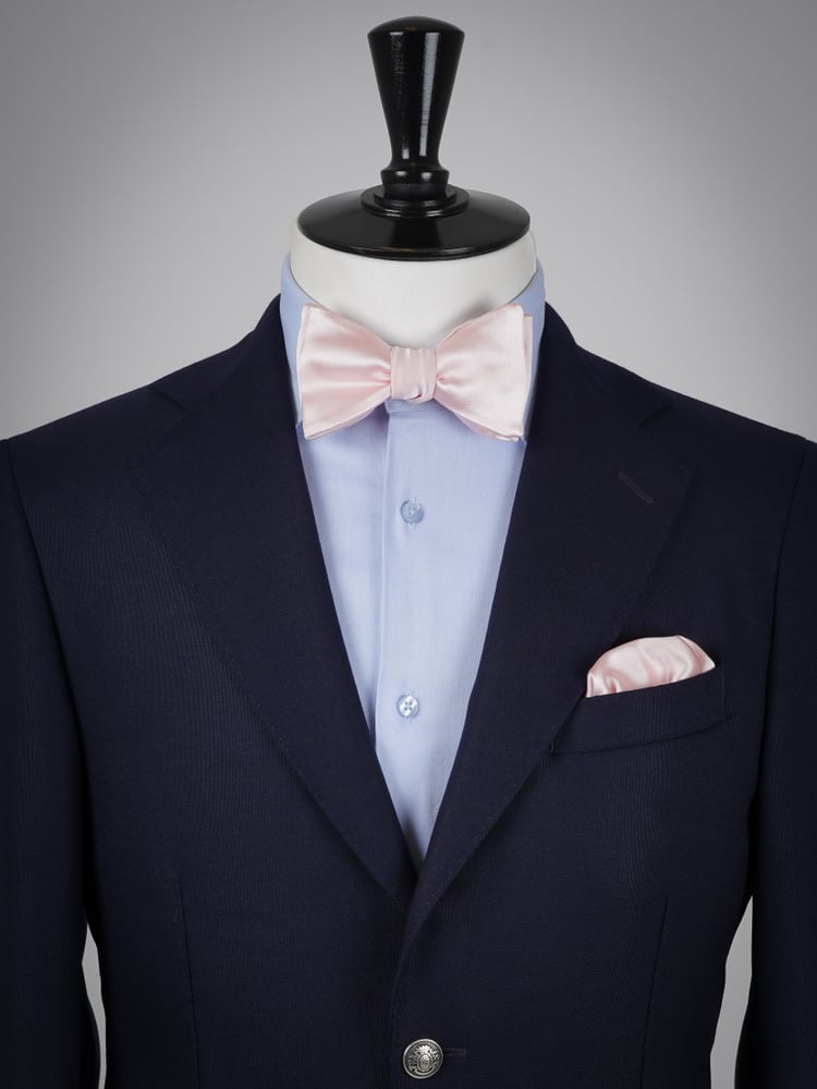 Selbstbinder Extra hellrosa Fliege & Einstecktuch