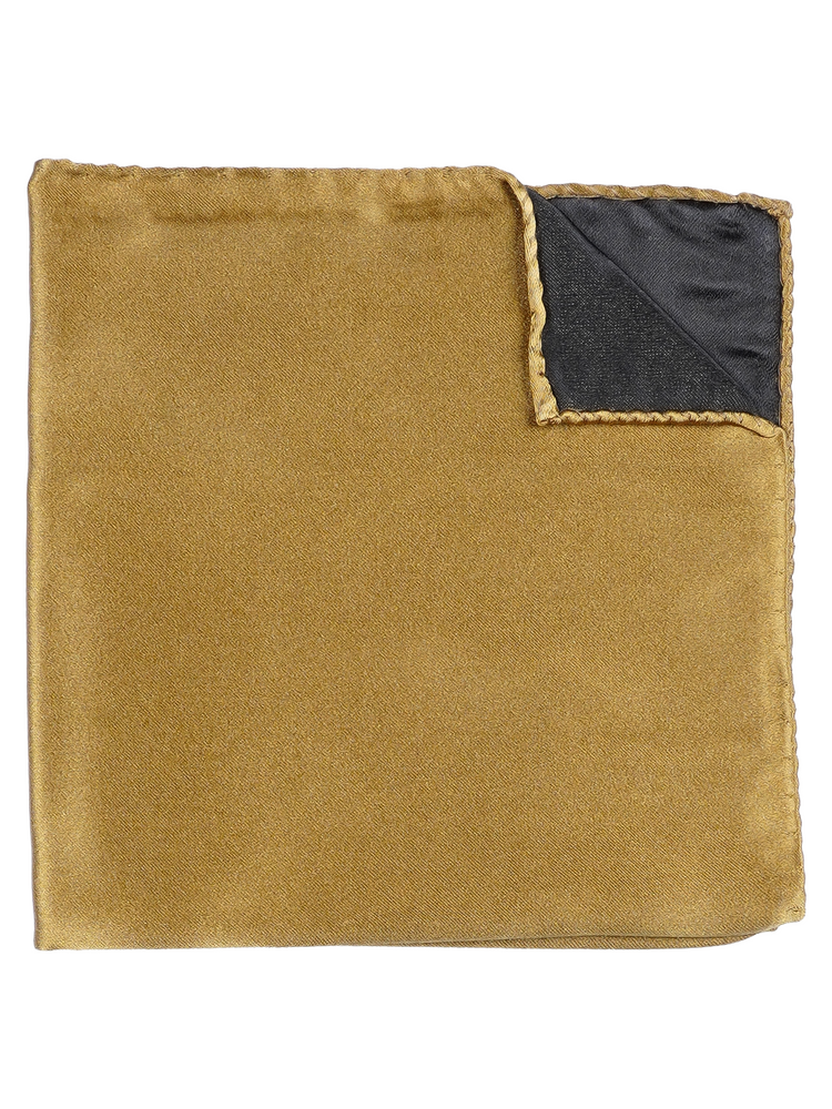 Selbstbinder Goldbraune Fliege & Einstecktuch