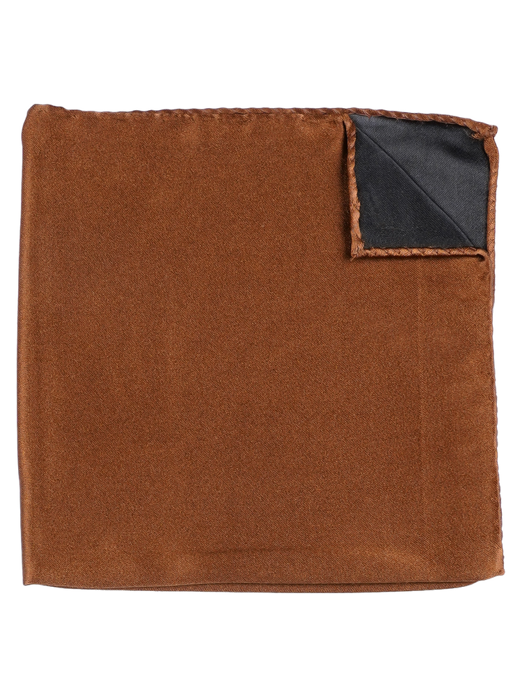 Selbstbinder Braune Fliege & Einstecktuch