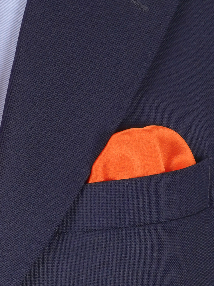 Selbstbinder Orangefarbene Fliege & Einstecktuch