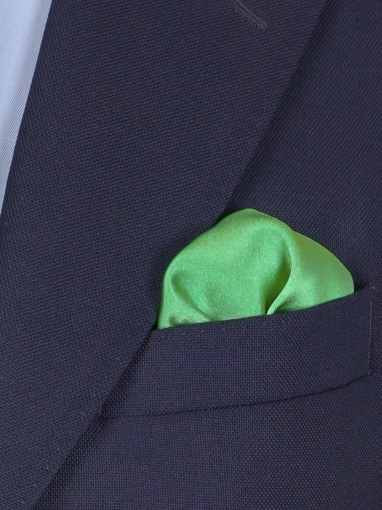 Selbstbinder Hellgrüne Fliege & Einstecktuch