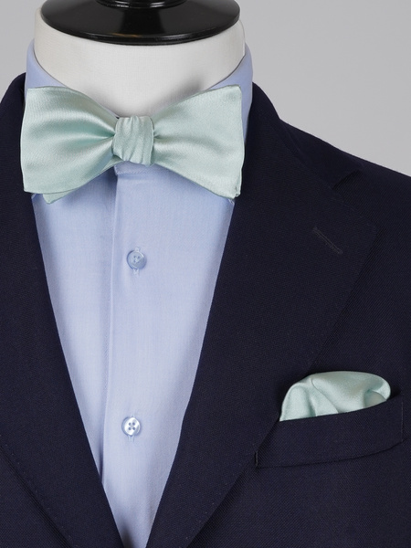 Selbstbinder Mintgrüne Fliege & Einstecktuch