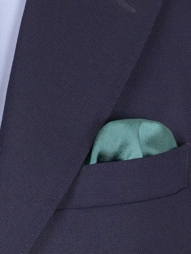 Selbstbinder Dunkel petrolfarbene Fliege & Einstecktuch