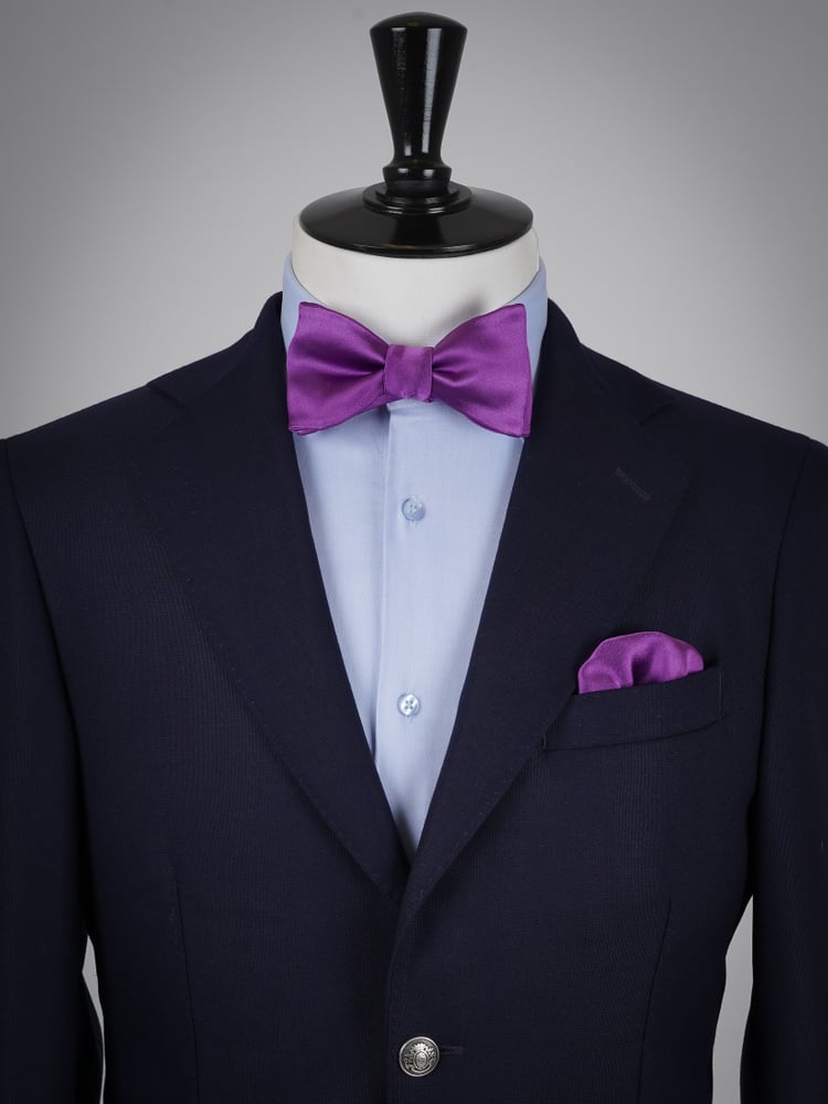 Selbstbinder Lila Fliege & Einstecktuch