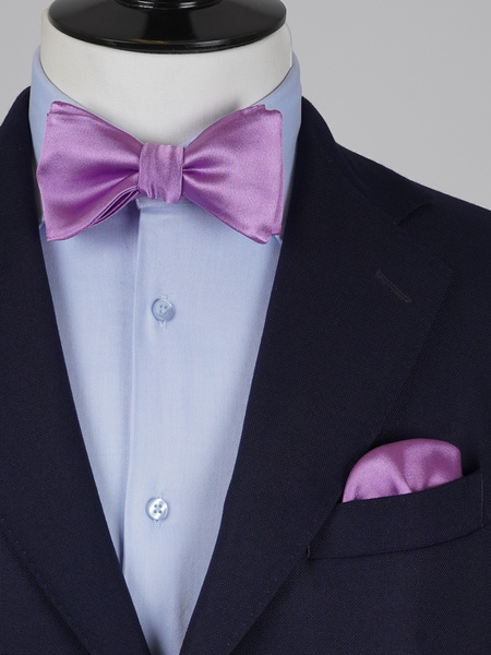 Selbstbinder Helllila Fliege & Einstecktuch