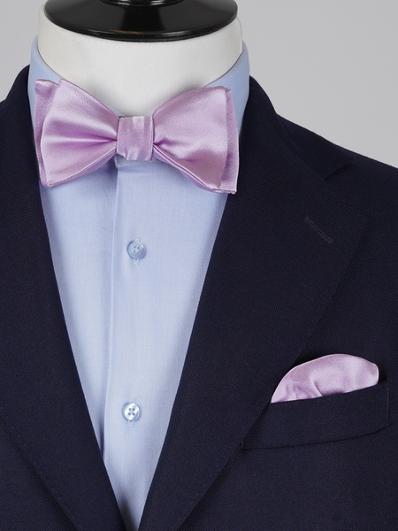 Selbstbinder Extra helllila Fliege & Einstecktuch