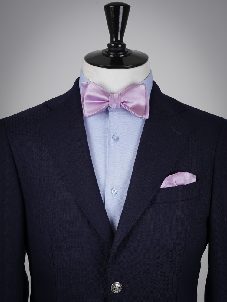 Selbstbinder Extra helllila Fliege & Einstecktuch