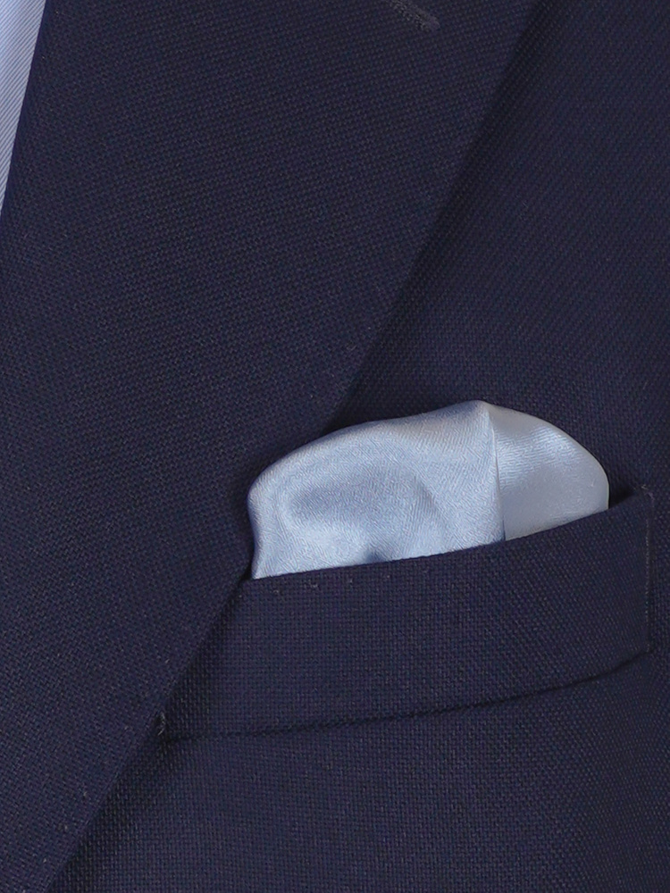 Selbstbinder Extra hellblaue Fliege & Einstecktuch