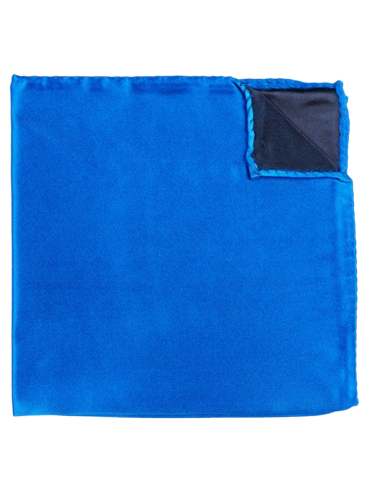 Selbstbinder Saphirblaue Fliege & Einstecktuch