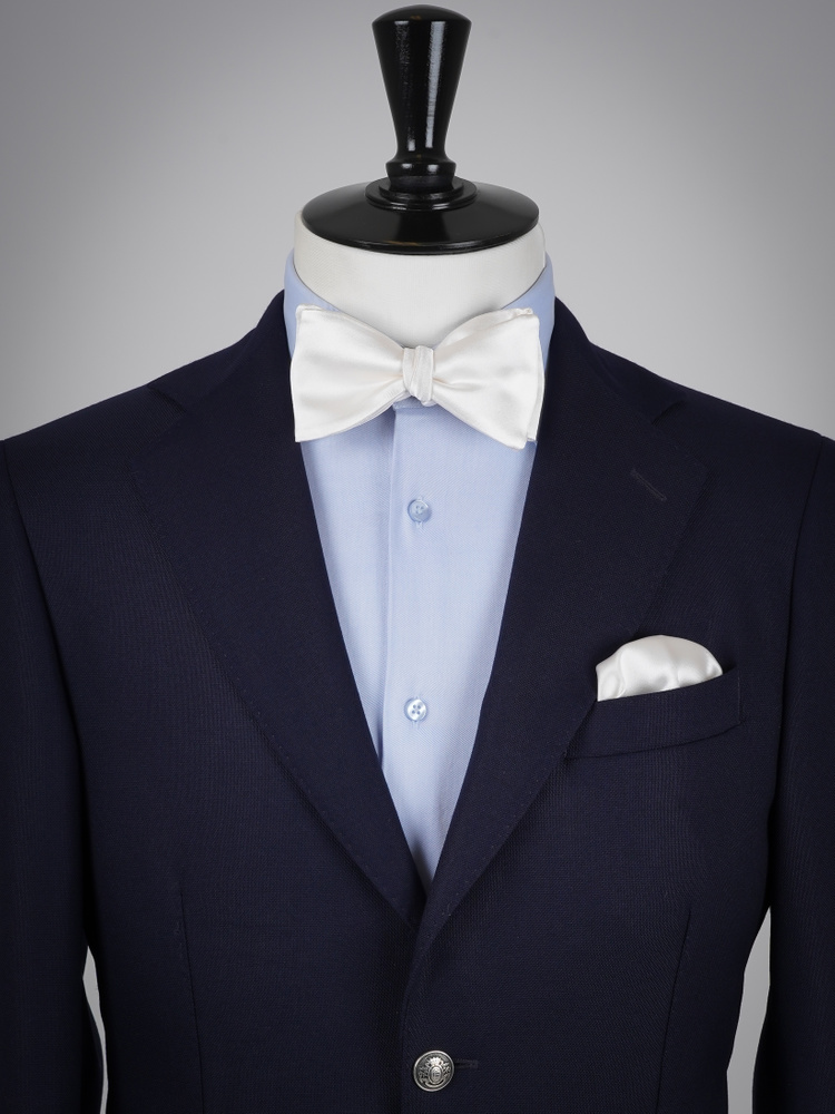 Selbstbinder Weiße Fliege & Einstecktuch