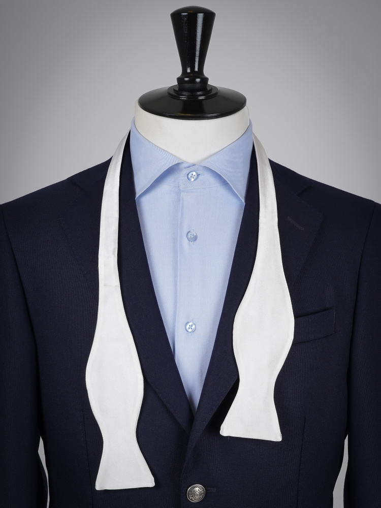 Selbstbinder Weiße Fliege & Einstecktuch