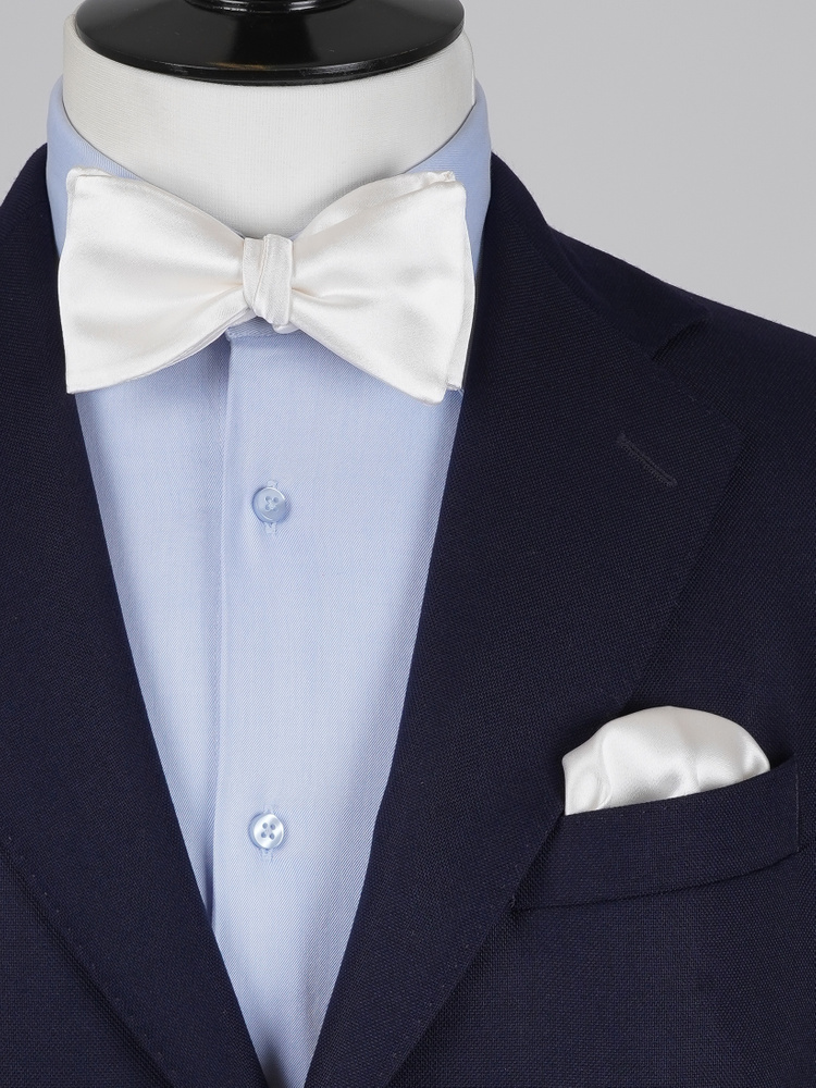 Selbstbinder Weiße Fliege & Einstecktuch